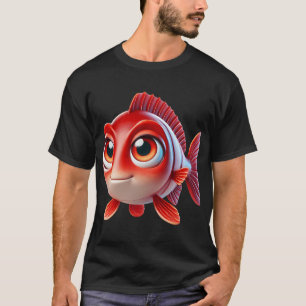 Entzückender Roter Trommelfisch T-Shirt