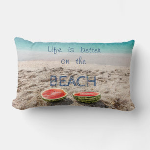 Entzückender Sand,Meer,Wassermelone,Strand Lendenkissen