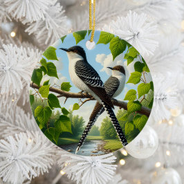 Entzückender Schwarzschnabelkuckuck-Andenken Keramik Ornament