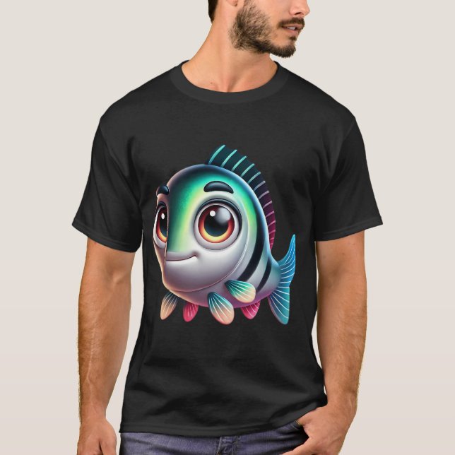 Entzückender Seebarschfisch T-Shirt (Vorderseite)