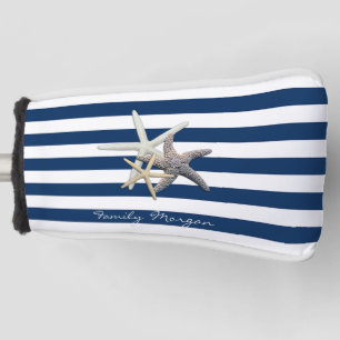 Entzückender Seestern, marineblaue Streifen - Pers Golf Headcover
