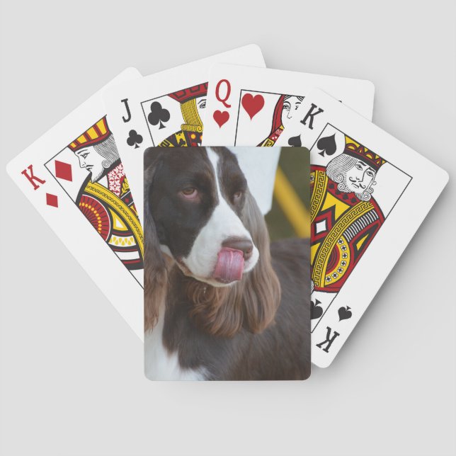 Entzückender Springer Spanial Spielkarten (Rückseite)
