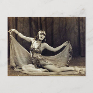 Entzückender Vintage-Bauchtänzer Vaudeville Postkarte