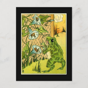 Entzückender Vintage-Frosch Postkarte
