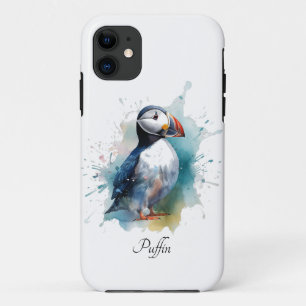 Entzückender Wasserfarben-Papageientaucher, indivi Case-Mate iPhone Hülle