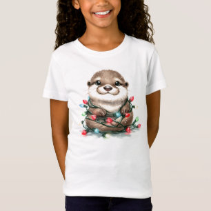 Entzückender Weihnachtsotter T-Shirt