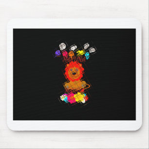 Entzückendes Baby-Löwen-Kunst-Design-Motiv Mousepad