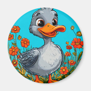 Entzückendes Cartoon-Entenküken Magnet