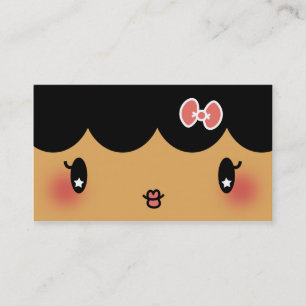 entzückendes Cartoonmädchen des Visitenkarte