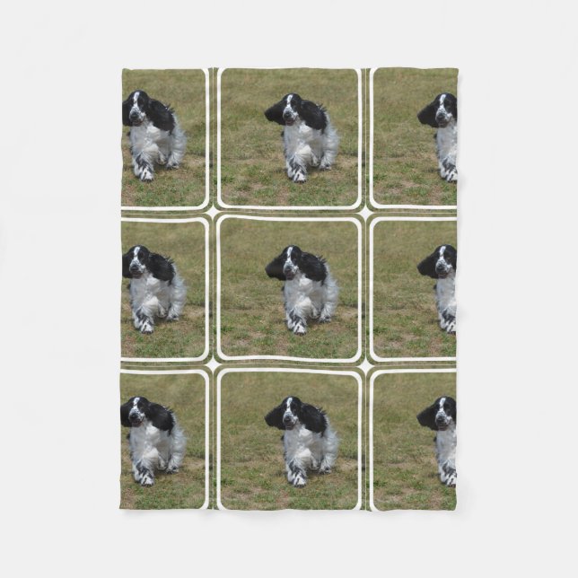 Entzückendes Englisch Cocker spaniel Fleecedecke (Vorderseite)