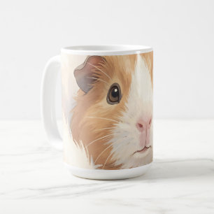 Entzückendes Fluffiges Meerschweinchen-Porträt Kaffeetasse