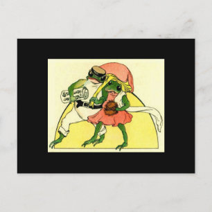 Entzückendes Froschpaar Postkarte