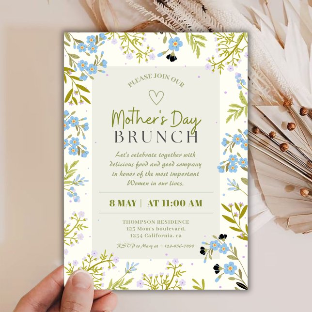 Entzückendes Frühlings-Blumen-Muttertags-Brunch Einladung (Von Creator hochgeladen)
