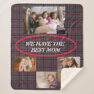 Entzückendes Geschenk für die beste Mutter Tartan Sherpadecke
