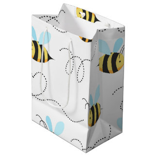 Entzückendes Hummel-Bienen-Muster Mittlere Geschenktüte