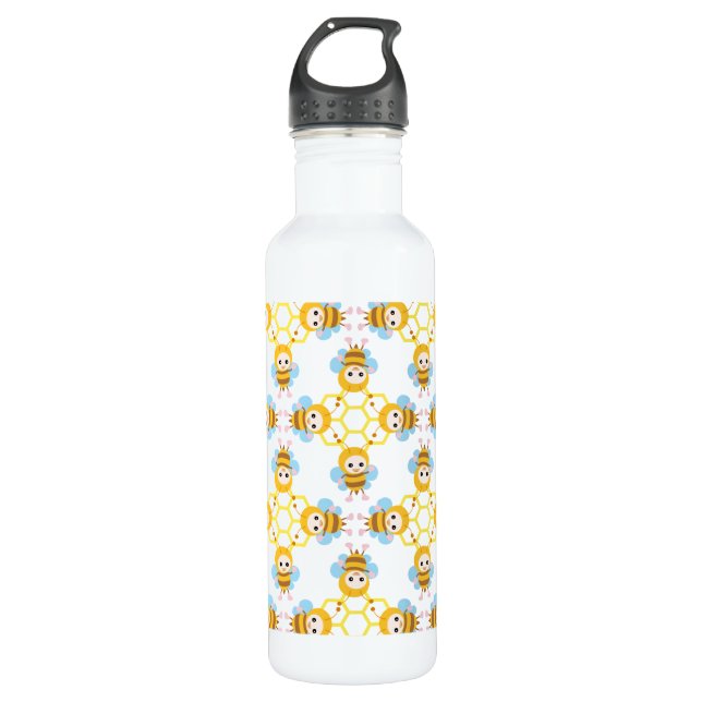 Entzückendes Hummel-Bienen-Muster Trinkflasche (Vorderseite)