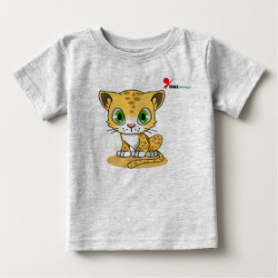 Entzückendes Katzen-Baby-T-Shirt Leoparden-Druck Baby T-shirt