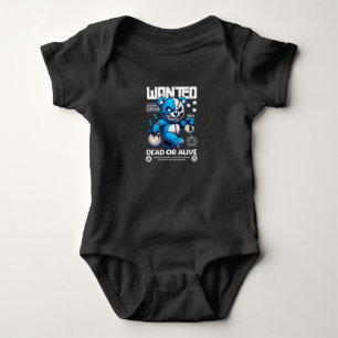 Entzückendes Kleines Outlaw-Baby-Body - Blauer Bär Baby Strampler