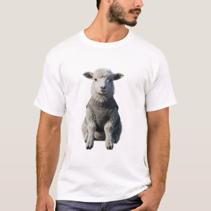 Entzückendes Lamm mit gestricktem Pullover