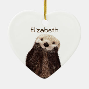 Entzückendes Pelzotterzeichnen Keramik Ornament