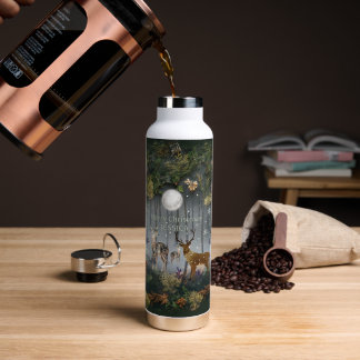 Entzückendes Rentier bei Nacht Trinkflasche