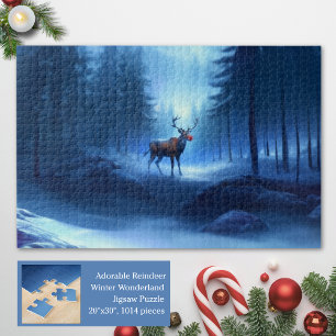Entzückendes Rentier Winter Wonderland Urlaub