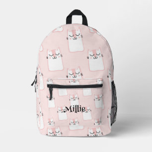 Entzückendes rosa Katzen-Design Mädchen-Schule Bedruckter Rucksack