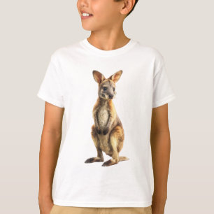 Entzückendes Wallaby-Porträt als Kunstdruck T-Shirt