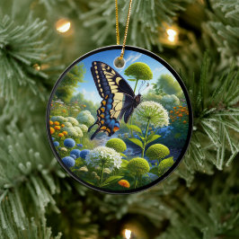 Entzücklicher Anis-Schwalbenschwanz-Schmetterling Keramik Ornament