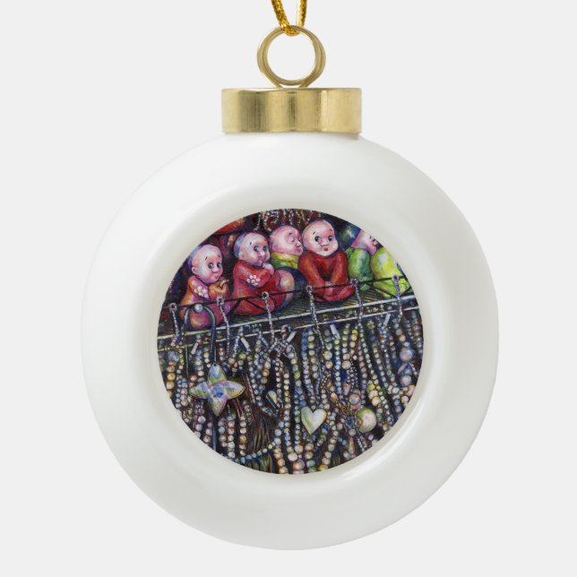 entzünden keramik Kugel-Ornament (Vorderseite)