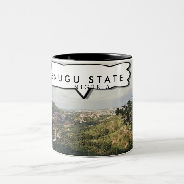 Enugu, Nigeria fertigte TeaCup/Tasse besonders an Zweifarbige Tasse (Mittel)