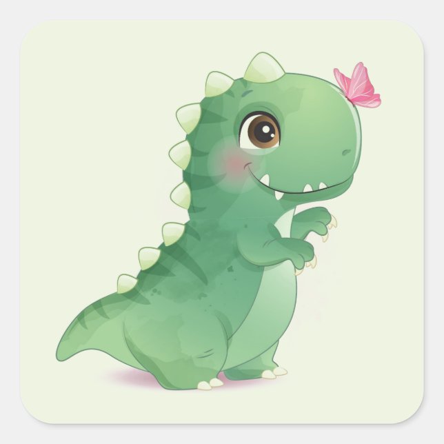 ENVELOPE SEAL STICKER : BABY DINOSAUR (Vorderseite)
