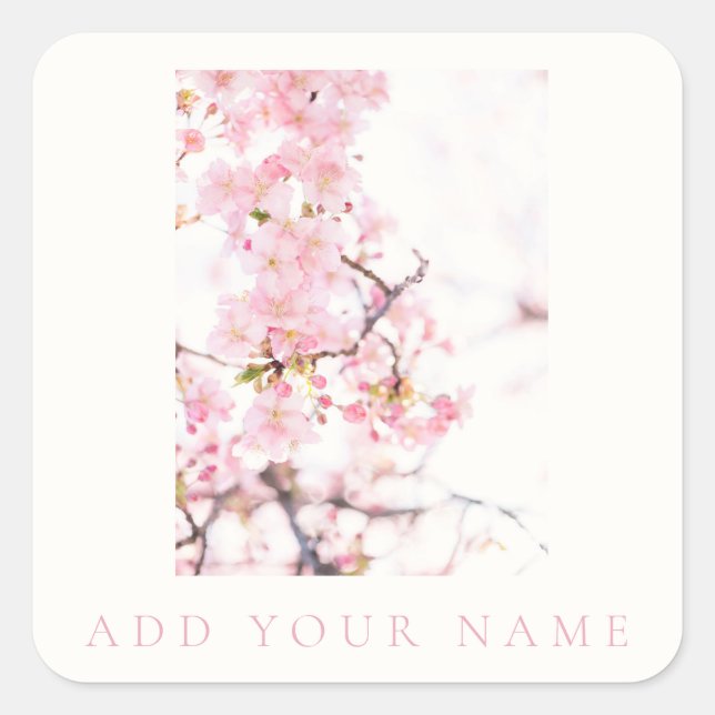 ENVELOPE SEAL STICKER : CHERRY BLOSSOM BRANCHE (Devant)