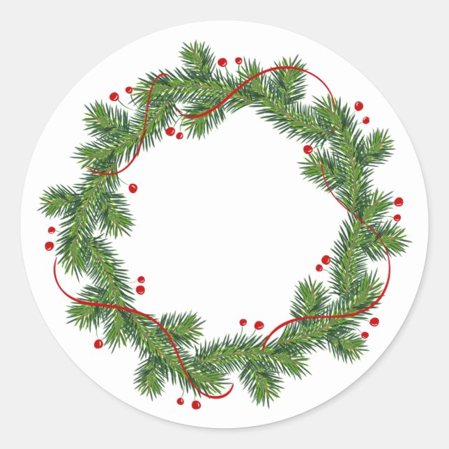ENVELOPE SEAL STICKER : CHRISTMAS WREATT (Devant)