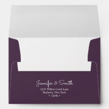 Enveloppe A7 Aubergine Minimaliste