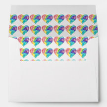 Enveloppe cardiaque Rainbow Swirl