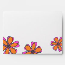Enveloppe colorée de fleurs moisissures