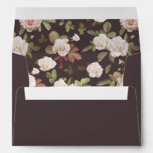 Enveloppe d'adresse de retour des Roses français v