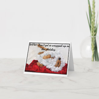 Enveloppé dans la carte de note de vacances