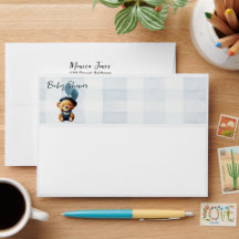 Enveloppe de thème Baby shower ours