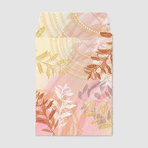 Enveloppe d'expédition de fleurs botaniques abstra