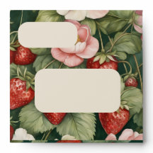 Enveloppe d'invitation de la surface de fraises et
