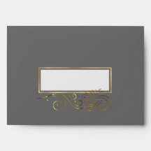 Enveloppe Formal Grey & Gold Invitation