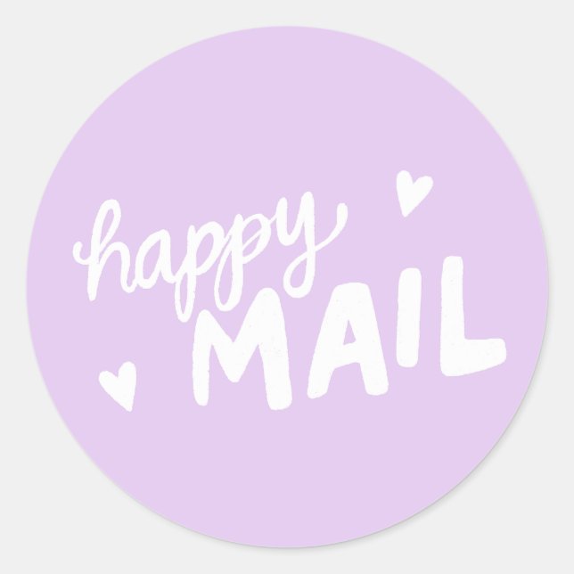 Enveloppe Happy Mail et étiquette d'emballage (Devant)