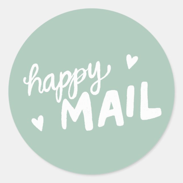Enveloppe Happy Mail et étiquette d'emballage (Devant)