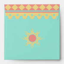 Enveloppe Mariage du sud-ouest du soleil tribal