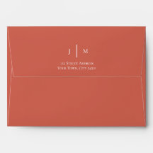 Enveloppe mariage feuille d'érable en terre cuite