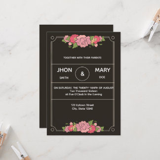 Enveloppe Personnalisée Chic Noire pour Invitation