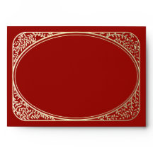 Enveloppe rouge feuille d'or Annaprashan hindou