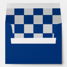 Enveloppe stationnaire du vérificateur bleu et gri